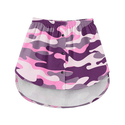 Extensii pentru cămașă pentru femei, imprimeu cu dungi Stratificare reglabilă, top fals, tiv, cămașă, extensie inferioară, cu bandă elastică în talie, mini-fustă