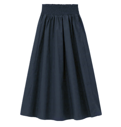 Jesenska duga uredska suknja A-kroja s visokim strukom, vintage duge maxi suknje od pamučnog lana marke, vestidos Proljetne suknje veće veličine