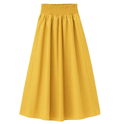 Jesenska duga uredska suknja A-kroja s visokim strukom, vintage duge maxi suknje od pamučnog lana marke, vestidos Proljetne suknje veće veličine