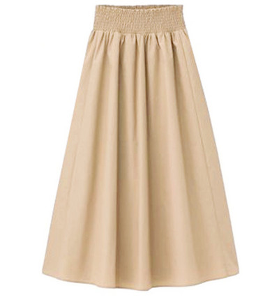 Jesenska duga uredska suknja A-kroja s visokim strukom, vintage duge maxi suknje od pamučnog lana marke, vestidos Proljetne suknje veće veličine