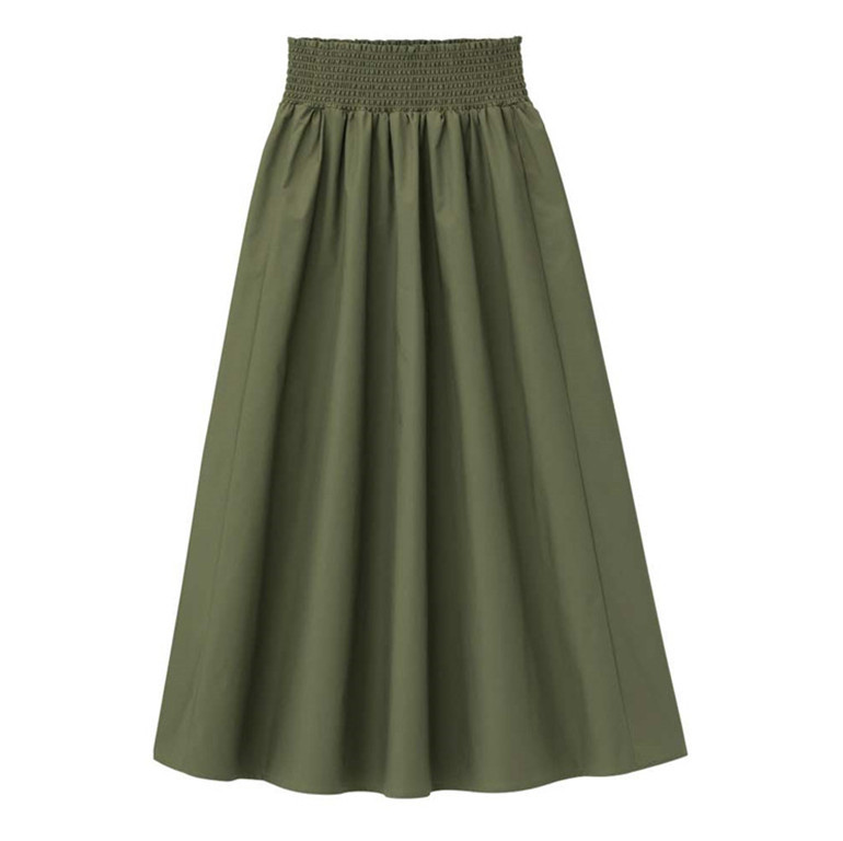 Jesenska duga uredska suknja A-kroja s visokim strukom, vintage duge maxi suknje od pamučnog lana marke, vestidos Proljetne suknje veće veličine