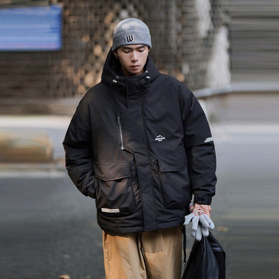 Prevelika planinska topla jakna za van, muška kargo radna odjeća, podstavljena jakna, proljeće, jesen, široke debele parke s više džepova i kapuljačom