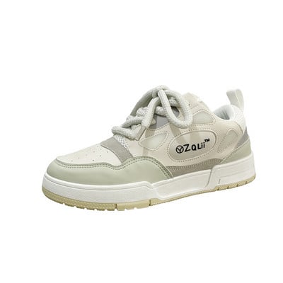 Jauni apavi vīriešiem Modes korejiešu stila ikdienas apavi Ērti skeitborda kedas Jauktas krāsas Šņorējamas pastaigu vīriešu apavi