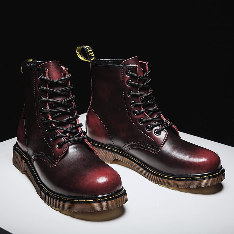 2023. Zimske crne visoke muške čizme Martin čizme na vezanje Slobodno vrijeme Univerzalne muške ležerne čizme Neklizajuće Trend gumene muške ravne čizme