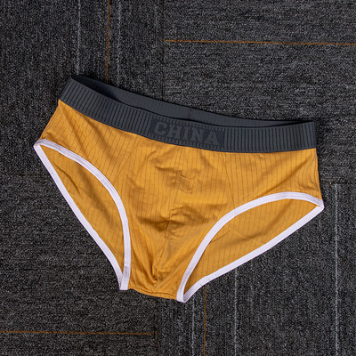 Lenjerie din bumbac solid pentru bărbați, husă convexă, slip cu talie mijlocie, respirabil, pentru tineret, elastic, moale, slip chiloți solidi, confortabil