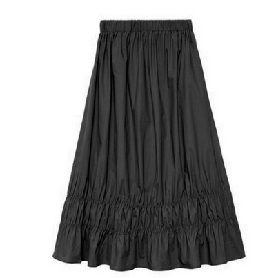 2023 Korean Elegant High Waist ilgas medvilninis lininis sijonas Plisuotas saldus maxi Sijonas rožinis geltonas violetinis mėlynas Didelio dydžio pavasariniai sijonai