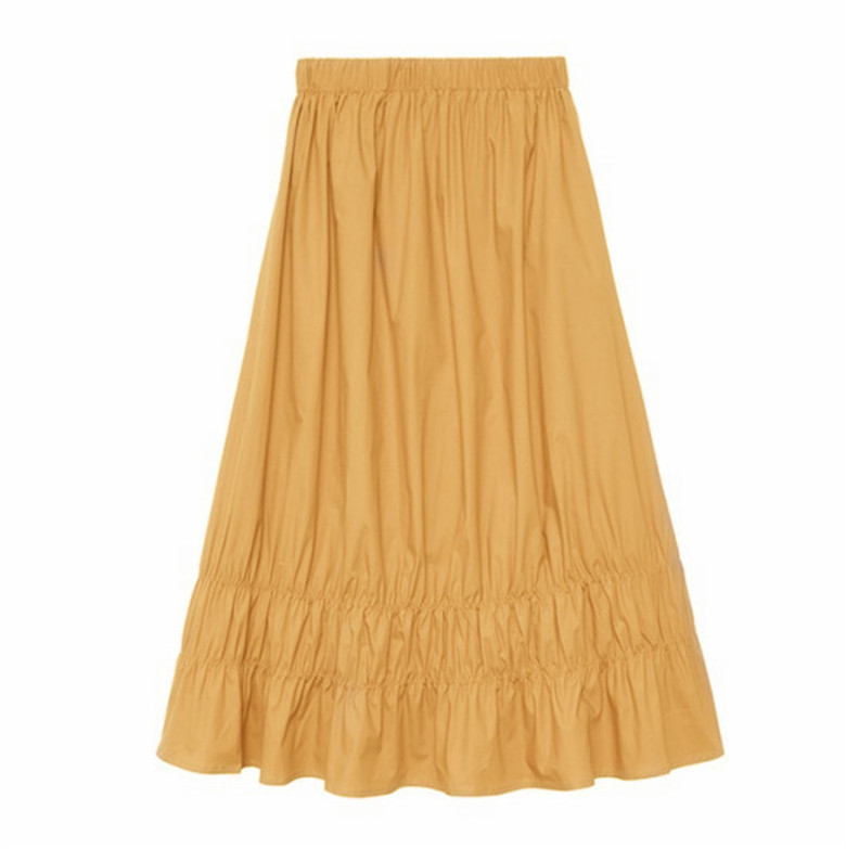 2023 Korean Elegant High Waist ilgas medvilninis lininis sijonas Plisuotas saldus maxi Sijonas rožinis geltonas violetinis mėlynas Didelio dydžio pavasariniai sijonai