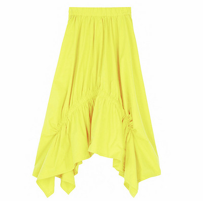 Noua fustă asimetrică din bumbac Autunm 2023, fuste lungi vintage cu talie înaltă, fuste de vară cu mărime mare