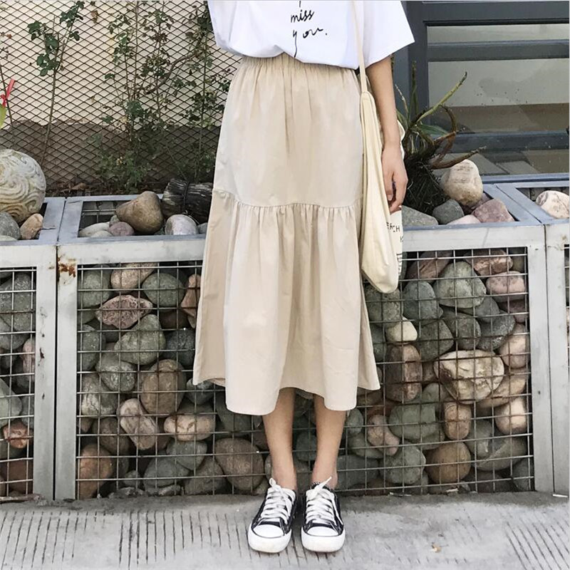 Ljetne pamučne lanene patchwork elastične suknje 2023. Ženske ležerne suknje visokog struka veće veličine Ženske suknje za školske djevojčice 5XL 6XL