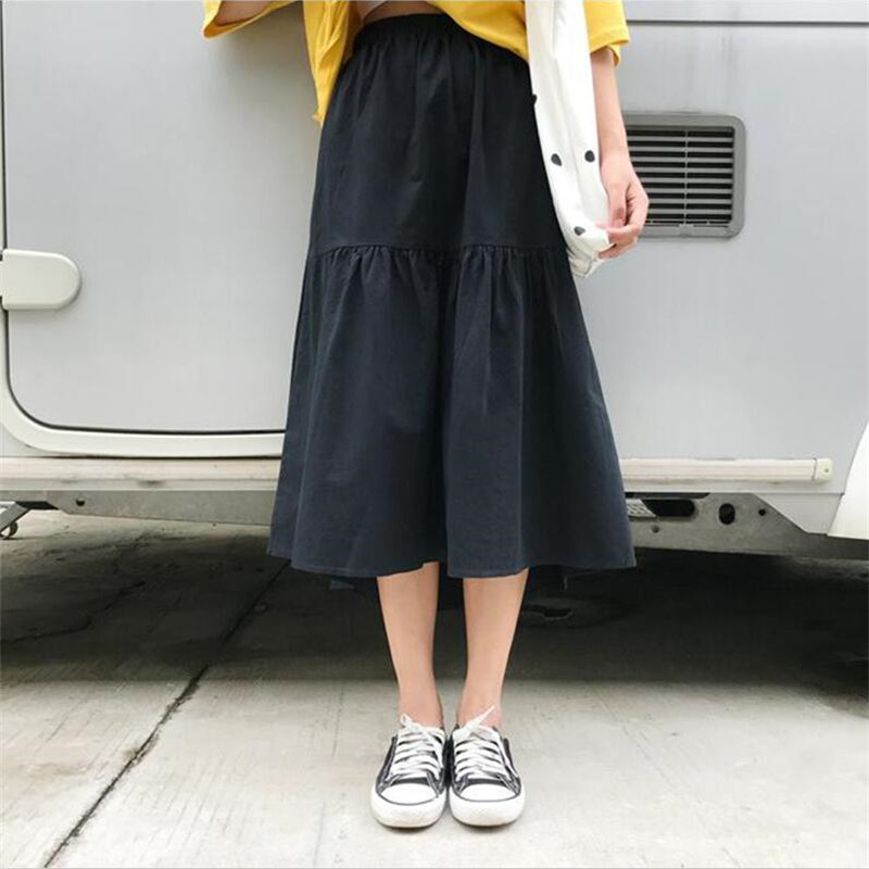 Ljetne pamučne lanene patchwork elastične suknje 2023. Ženske ležerne suknje visokog struka veće veličine Ženske suknje za školske djevojčice 5XL 6XL