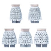 Ženski produžetak za košulju s šupljim vezom i čipkom s cvjetnim motivima, mini donja suknja, poluslip M6CD