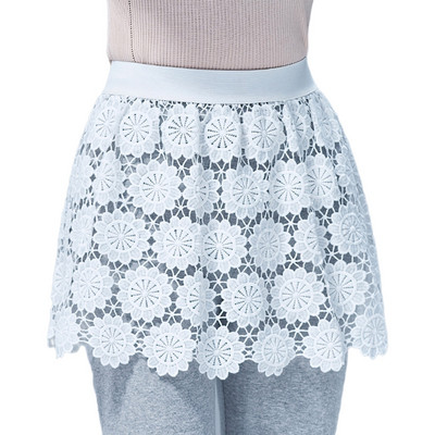 Ženski produžetak za košulju s šupljim vezom i čipkom s cvjetnim motivima, mini donja suknja, poluslip M6CD