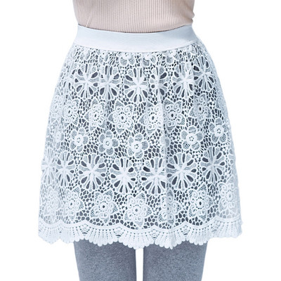 Ženski produžetak za košulju s šupljim vezom i čipkom s cvjetnim motivima, mini donja suknja, poluslip M6CD