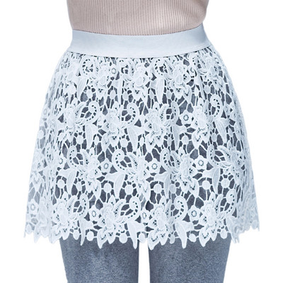 Ženski produžetak za košulju s šupljim vezom i čipkom s cvjetnim motivima, mini donja suknja, poluslip M6CD