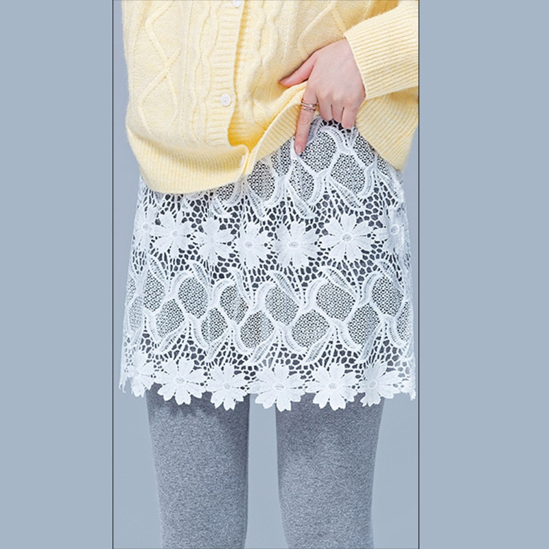 Ženski produžetak za košulju s šupljim vezom i čipkom s cvjetnim motivima, mini donja suknja, poluslip M6CD