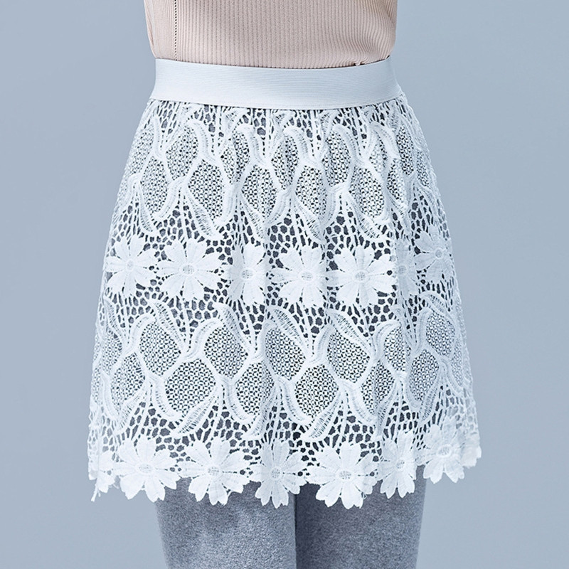 Ženski produžetak za košulju s šupljim vezom i čipkom s cvjetnim motivima, mini donja suknja, poluslip M6CD