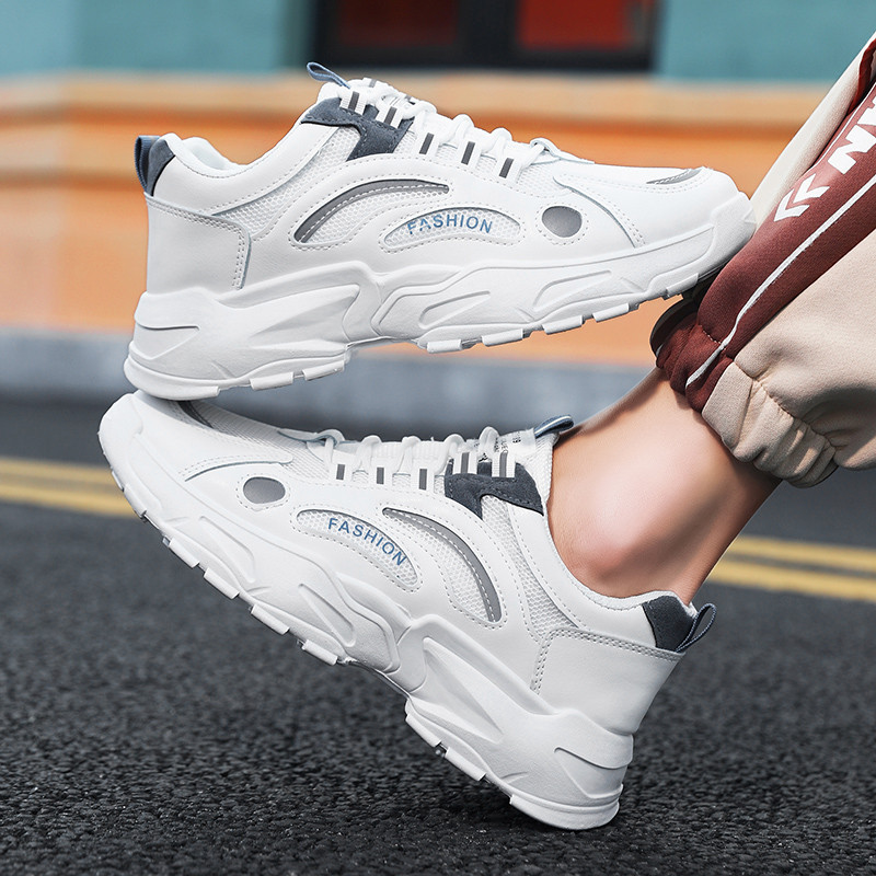 Nove muške cipele Daddy Sportske studentske cipele Debeli donji dio Trendy casual cipele Prozračne muške cipele na vezanje Zapatillas De Hombre