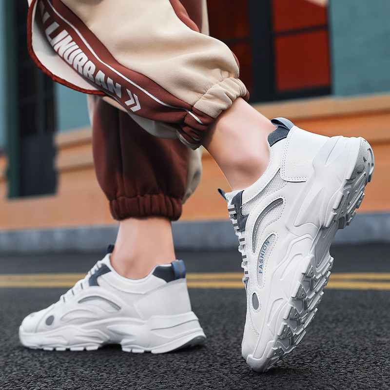 Nove muške cipele Daddy Sportske studentske cipele Debeli donji dio Trendy casual cipele Prozračne muške cipele na vezanje Zapatillas De Hombre