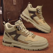 Vânzare fierbinte pantofi ocazional pentru bărbați Cizme pentru bărbați la modă în aer liber, confortabile, anti-alunecare, rezistente la uzură, pantofi înalți pentru bărbați Botas Para Hombre