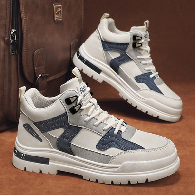 Vânzare fierbinte pantofi ocazional pentru bărbați Cizme pentru bărbați la modă în aer liber, confortabile, anti-alunecare, rezistente la uzură, pantofi înalți pentru bărbați Botas Para Hombre