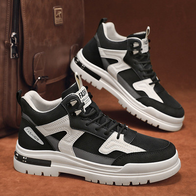 Vânzare fierbinte pantofi ocazional pentru bărbați Cizme pentru bărbați la modă în aer liber, confortabile, anti-alunecare, rezistente la uzură, pantofi înalți pentru bărbați Botas Para Hombre