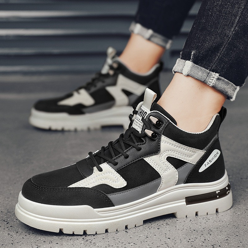 Vânzare fierbinte pantofi ocazional pentru bărbați Cizme pentru bărbați la modă în aer liber, confortabile, anti-alunecare, rezistente la uzură, pantofi înalți pentru bărbați Botas Para Hombre