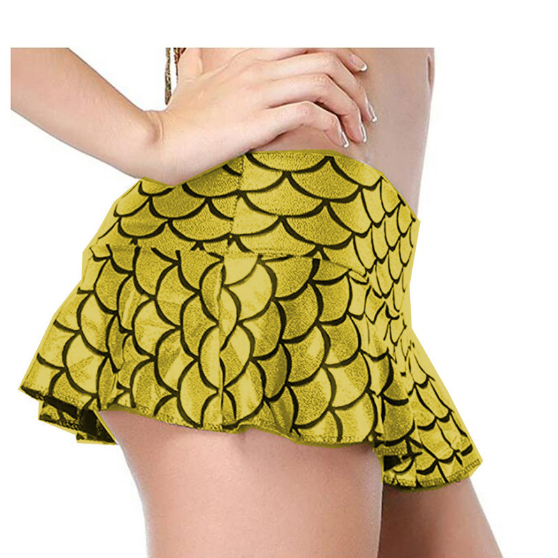 Mini fuste pentru femei cu talie joasă, cu cântare din piele lacuită, fustă de dans pentru damă, îmbrăcăminte sexy pentru club, dans la bară, plus dimensiune 7XL