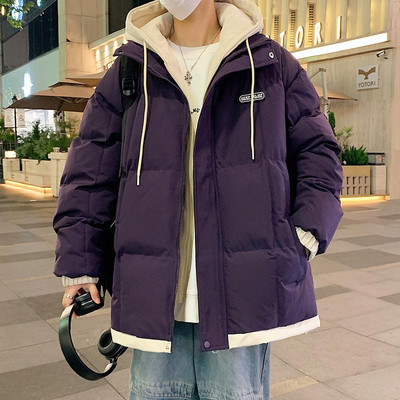 Ψεύτικα ανδρικά πάρκα δύο τεμαχίων με κουκούλα, Unisex, βαμβακερή επένδυση, χειμερινό μπουφάν, ζεστά παχιά παλτό