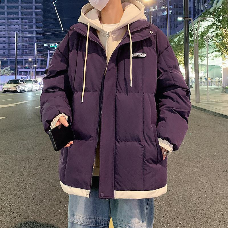 Ψεύτικα ανδρικά πάρκα δύο τεμαχίων με κουκούλα, Unisex, βαμβακερή επένδυση, χειμερινό μπουφάν, ζεστά παχιά παλτό