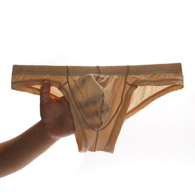 Σέξι ανδρικά σλιπ Διαφανή χαμηλομεση μαλακή άνετη αναπνεύσιμη θήκη σώβρακο σλιπ Λευκό/μαύρο/ροζ εσώρουχο