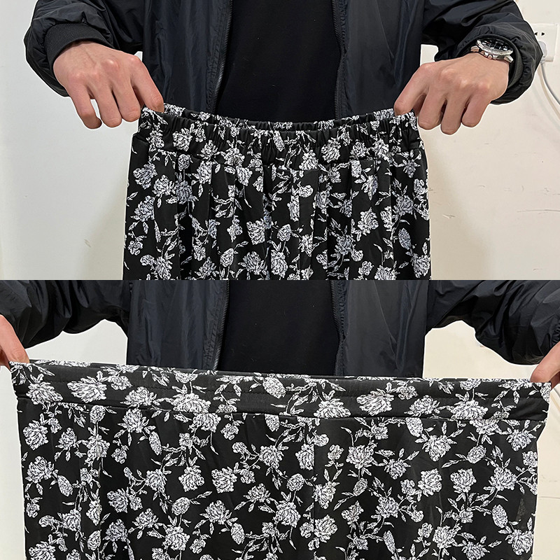 Rimocy ženske midi suknje s cvjetnim printom Ljeto 2022. Elastične suknje A kroja visokog struka Ženske široke duge suknje u korejskom stilu Žene