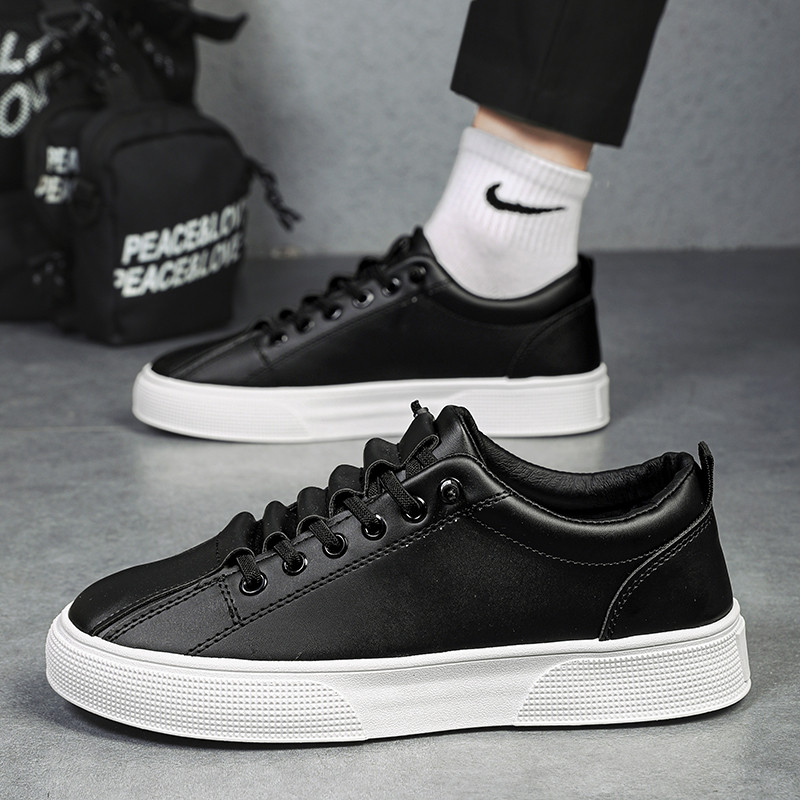 Nove muške sportske cipele za muškarce, lagane prozračne tenisice od PU kože, ležerne muške ravne bijele tenisice Zapatillas Hombre