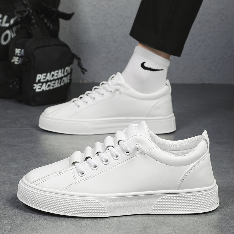 Nove muške sportske cipele za muškarce, lagane prozračne tenisice od PU kože, ležerne muške ravne bijele tenisice Zapatillas Hombre