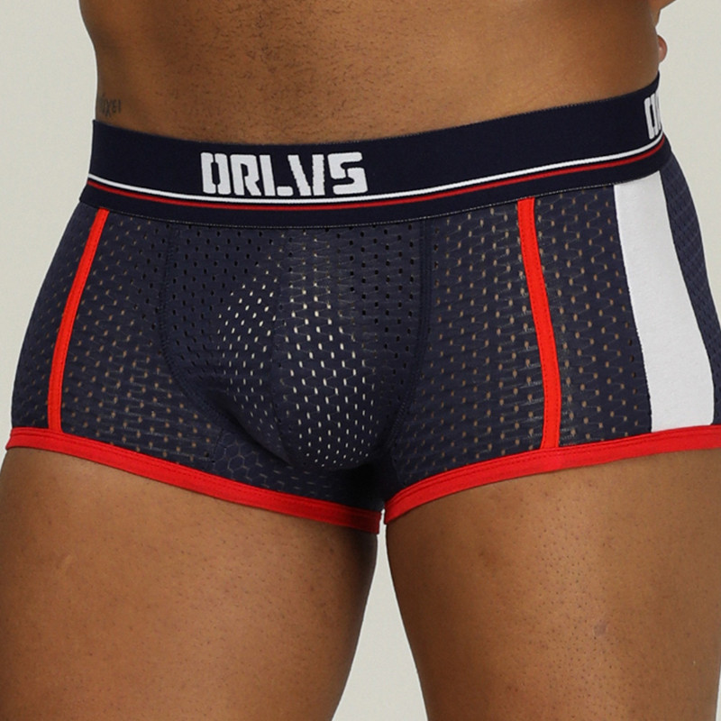 Ανδρικά εσώρουχα χαμηλής μέσης Fasion Boxer Βαμβακερά ανδρικά παντελόνια Άνετα σώβρακα U πουγκί αναπνεύσιμα ανδρικά μποξερικά σορτς OR193 ORLVS