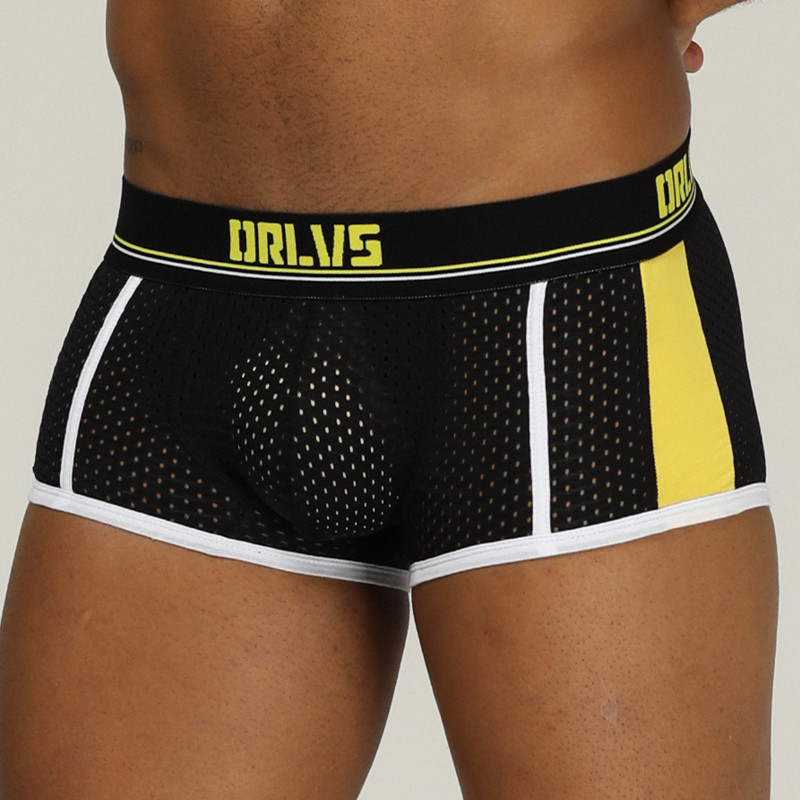 Ανδρικά εσώρουχα χαμηλής μέσης Fasion Boxer Βαμβακερά ανδρικά παντελόνια Άνετα σώβρακα U πουγκί αναπνεύσιμα ανδρικά μποξερικά σορτς OR193 ORLVS