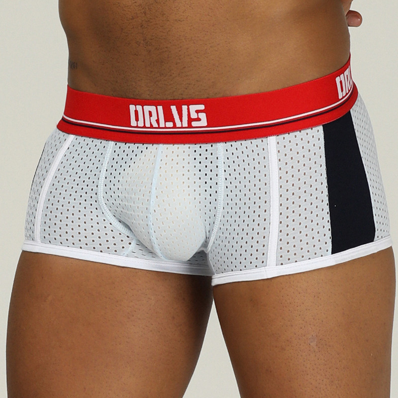 Ανδρικά εσώρουχα χαμηλής μέσης Fasion Boxer Βαμβακερά ανδρικά παντελόνια Άνετα σώβρακα U πουγκί αναπνεύσιμα ανδρικά μποξερικά σορτς OR193 ORLVS