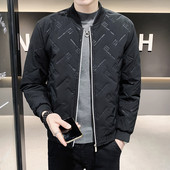 Žieminė vyriška striukė, stora vienspalvė beisbolo paltas, vyriškas parkas, 2023 m. laisvalaikio vyriškos vėjo striukės, plonas, prigludęs, plius dydis