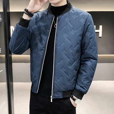 Žieminė vyriška striukė, stora vienspalvė beisbolo paltas, vyriškas parkas, 2023 m. laisvalaikio vyriškos vėjo striukės, plonas, prigludęs, plius dydis