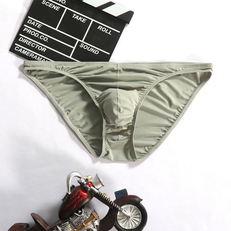 2022 Pánske sexy ľadovo hodvábne konvexné vrecko spodné prádlo nízkopásmové nohavičky priedušné trenky spodky