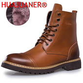 Muške čizme od Plišane tople zimske čizme Visokokvalitetne muške motociklističke čizme Modne alatne cipele