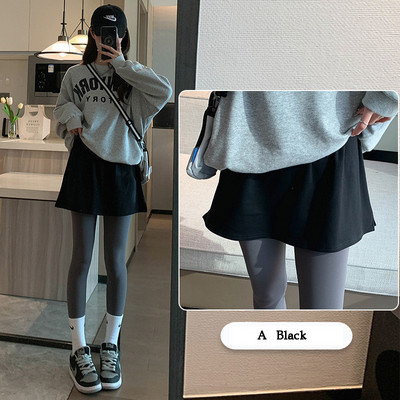 Moteriški balti medvilniniai netikri marškiniai su uodega netaisyklingas sijonas Mergaitei netikra palaidinė megztinis su uodega Madingas „pasidaryk pats“ nuimamas A formos apatinis sijonas