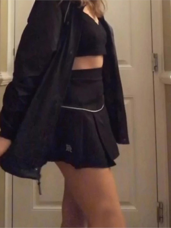 Retro pastelne gotičke suknje s vezom u obliku slova i visokog struka Patchwork mini suknje kratki donji dio Ulična odjeća Ženska Y2K plisirana suknja za teretanu