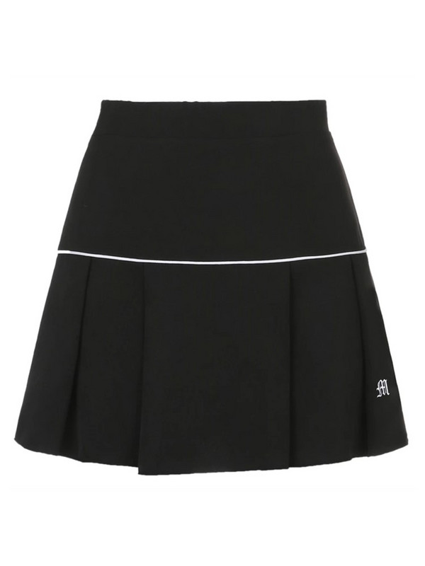 Retro pastelne gotičke suknje s vezom u obliku slova i visokog struka Patchwork mini suknje kratki donji dio Ulična odjeća Ženska Y2K plisirana suknja za teretanu