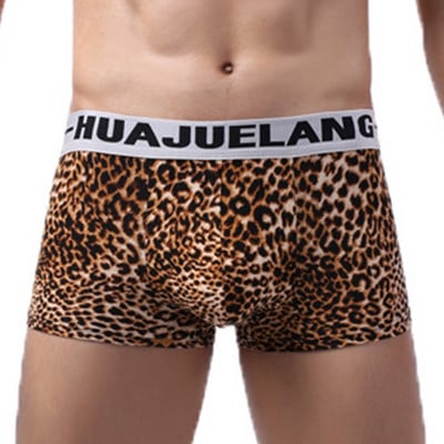 Horúce sexy muži tigrie leopard potlačené spodné prádlo boxerky nohavičky divoký štýl boxerky pánske nohavičky priedušné boxerky