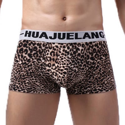 Horúce sexy muži tigrie leopard potlačené spodné prádlo boxerky nohavičky divoký štýl boxerky pánske nohavičky priedušné boxerky