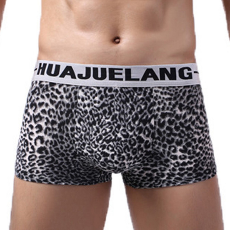 Horúce sexy muži tigrie leopard potlačené spodné prádlo boxerky nohavičky divoký štýl boxerky pánske nohavičky priedušné boxerky