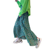 Νέα 2023 Summer Floral σιφόν μάξι φούστες συν μέγεθος Ανοιξιάτικη μακριά εμπριμέ φούστα, Bohemian beach Ruffle φούστα 4XL 5xl