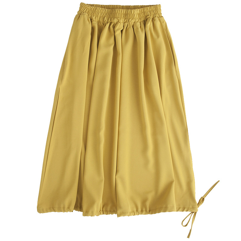 Fusta din bumbac alb negru violet femei 2023 fustă lanternă școală cu talie înaltă coreeană fuste lungi autunm marime mare 5XL 6XL