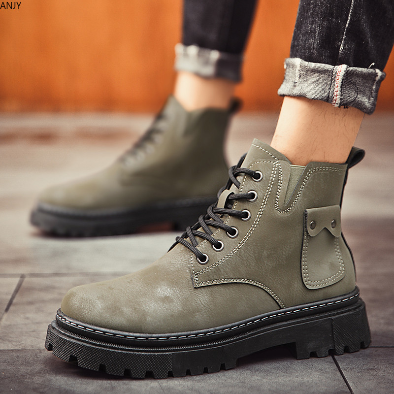 2024. Muške čizme Ležerne zimske cipele s visokom platformom Kožne vanjske luksuzne radne sigurnosne tenisice Chelsea Cowboy Tactical