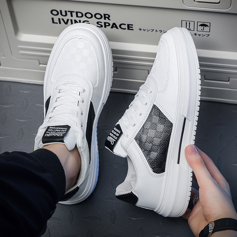 Muške tenisice 2023. Nove jesenske cipele s okruglim prstima i ravnim dnom na vezanje Vanjske cipele protiv klizanja Trend prozračne čvrste muške vulkanizirane cipele